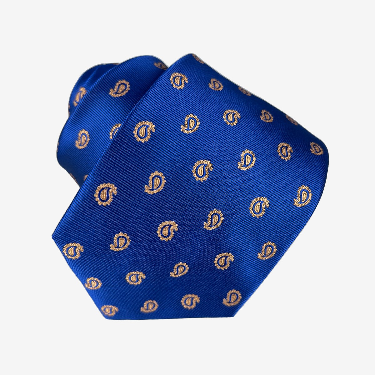 - Seide Krawatte Blau Blumen Muster