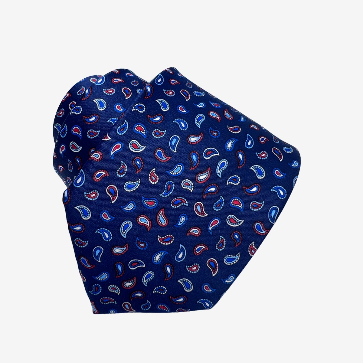 Seide Blau Muster Blumen - Krawatte